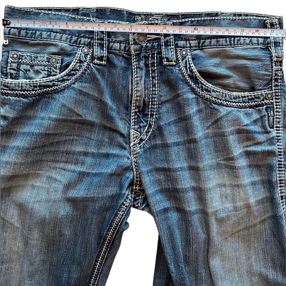 👖Silver Zac Relaxed Fit Straight Leg men’s denim pants 👖 - Picture 7 of 10